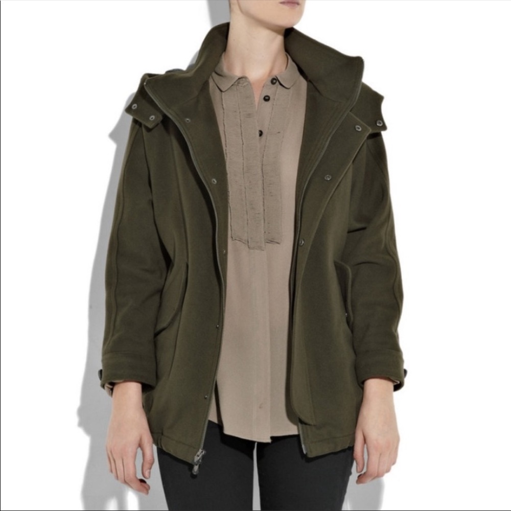 Vince Green Wool-Blend Anorak